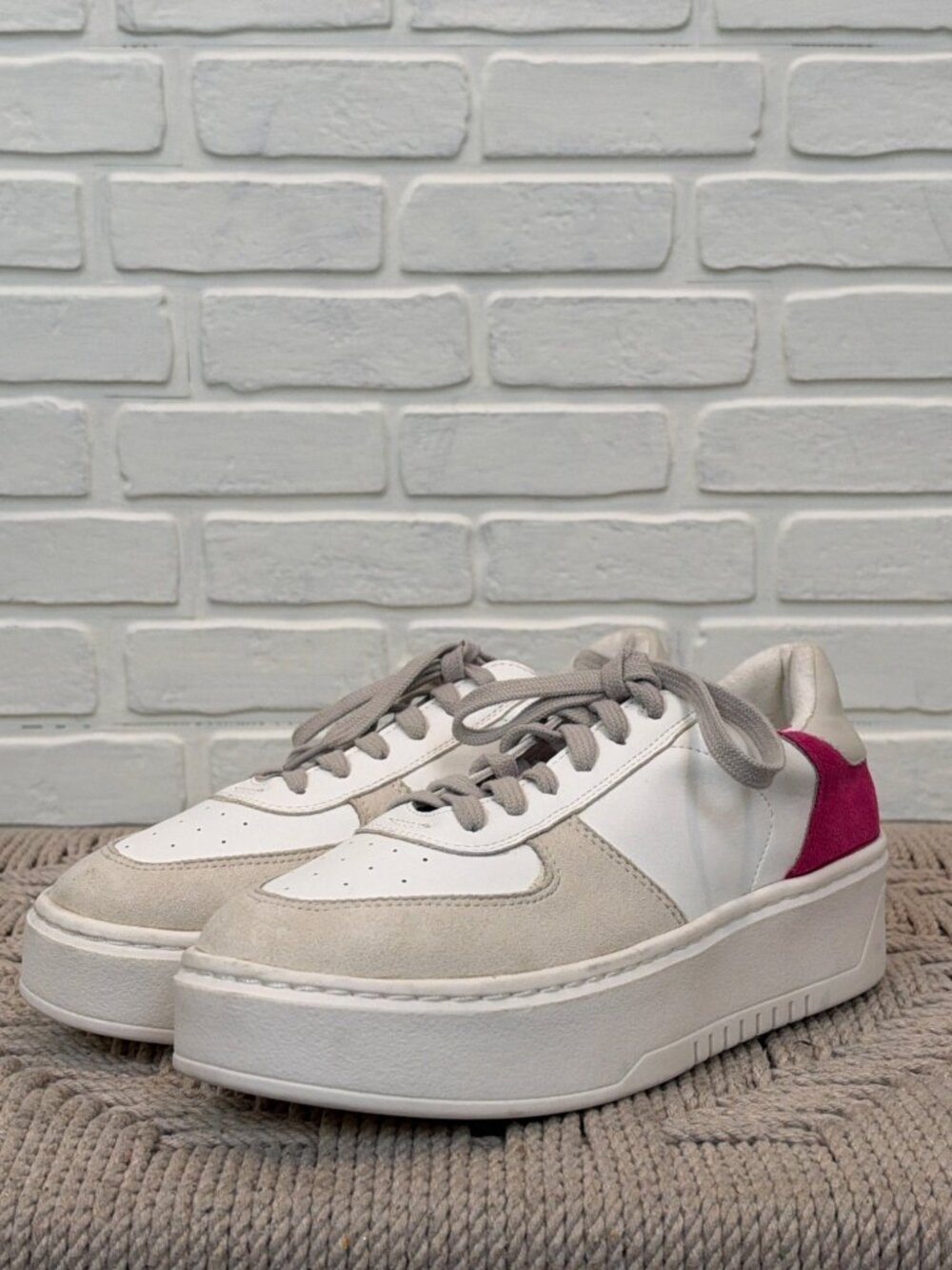 Shu Shop Sneakers Shirley Platform Color-Block White Pink 7